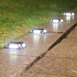 8LED Solar Driveway Light Outdoor Garden Ground Lights Waterproof LED Solar Wall Lamp Camping for Step Stair Pathway Walkway Dec