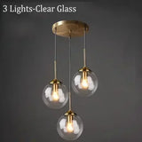 Italian Designer LED Glass Ball Chandelier Ceiling Light for Dining Room Living Room Bedroom - Home Decorative Lighting