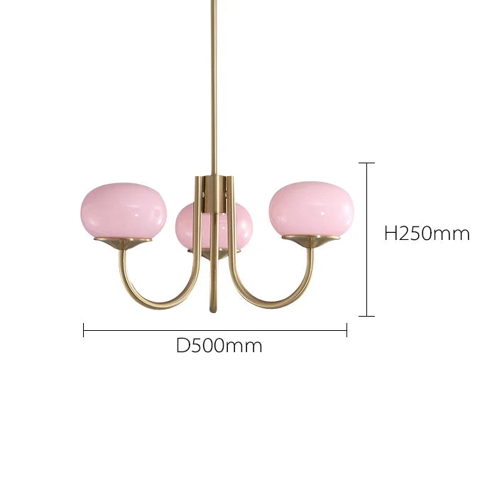 Nordic Simple Bedroom Lamp Designer Art Warm Romantic Children&#39;s Room Pink Medieval Bauhaus Chandelier