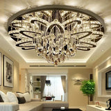 Modern living room infinitely adjustable smart crystal lamp circular LED lamp bedroom and dining room ceiling lamp