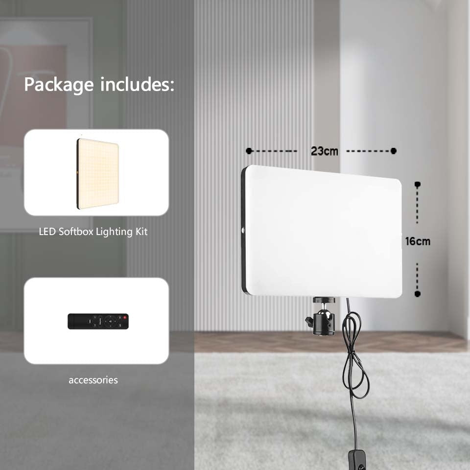 Photo Studio LED 2700k-5700k Video Fill Lamp Light Panel Photography Lighting With Tripod Stand Long Arm EU Plug For Live Stream