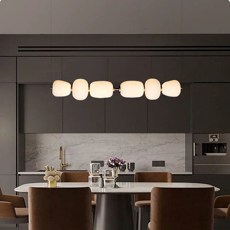 Nordic Restaurant Combination Chandelier Acrylic Material Table Dining Kitchen Island Pendant Lights Minimalist Decor Fixture