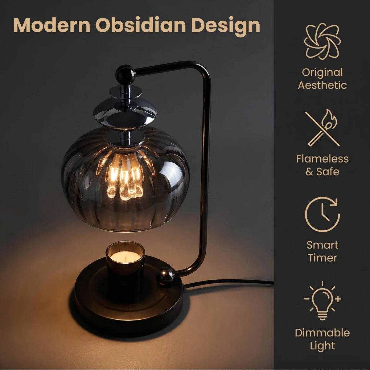 Candle warmer lamp Aromatherapy desk lamp with timer Suitable for home decoration Gifts for family members Wedding birthday gift