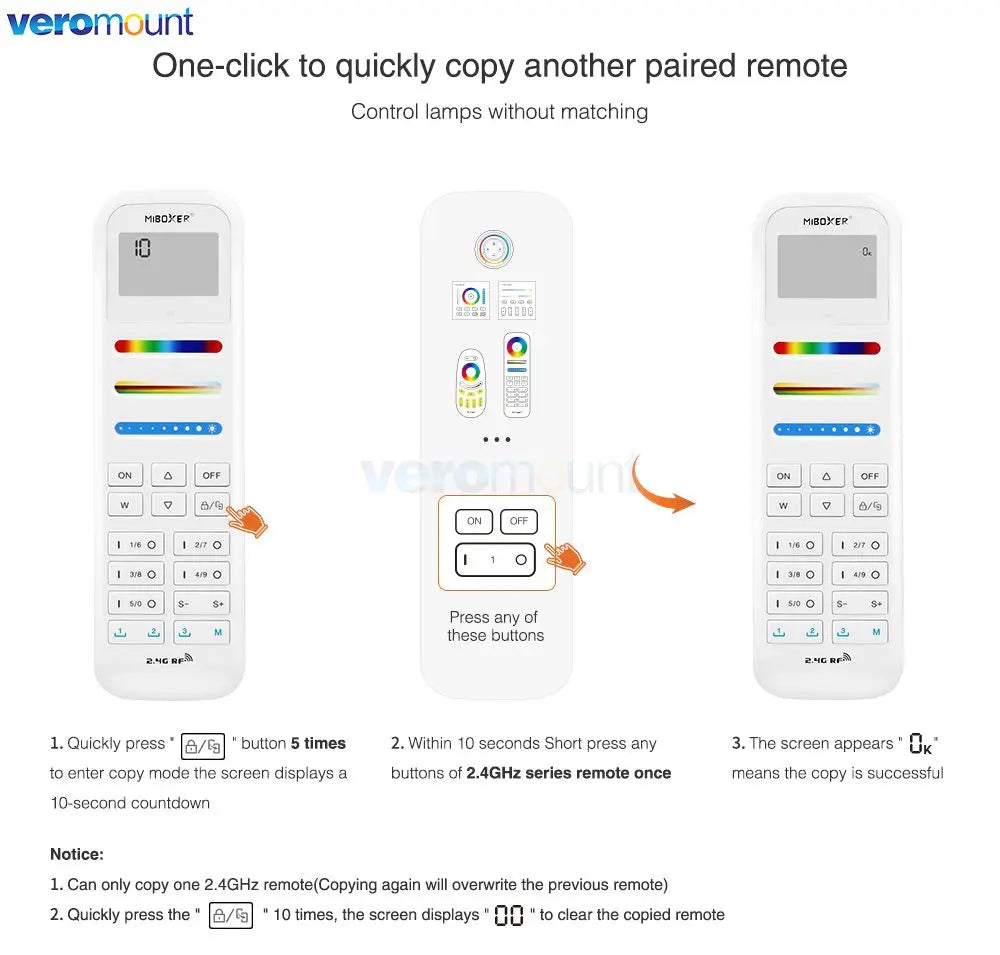2.4G Gateway WiFi Controller WL-Box2 - Lamp Control Smartphone App/ Voice/100-Zone Remote Control