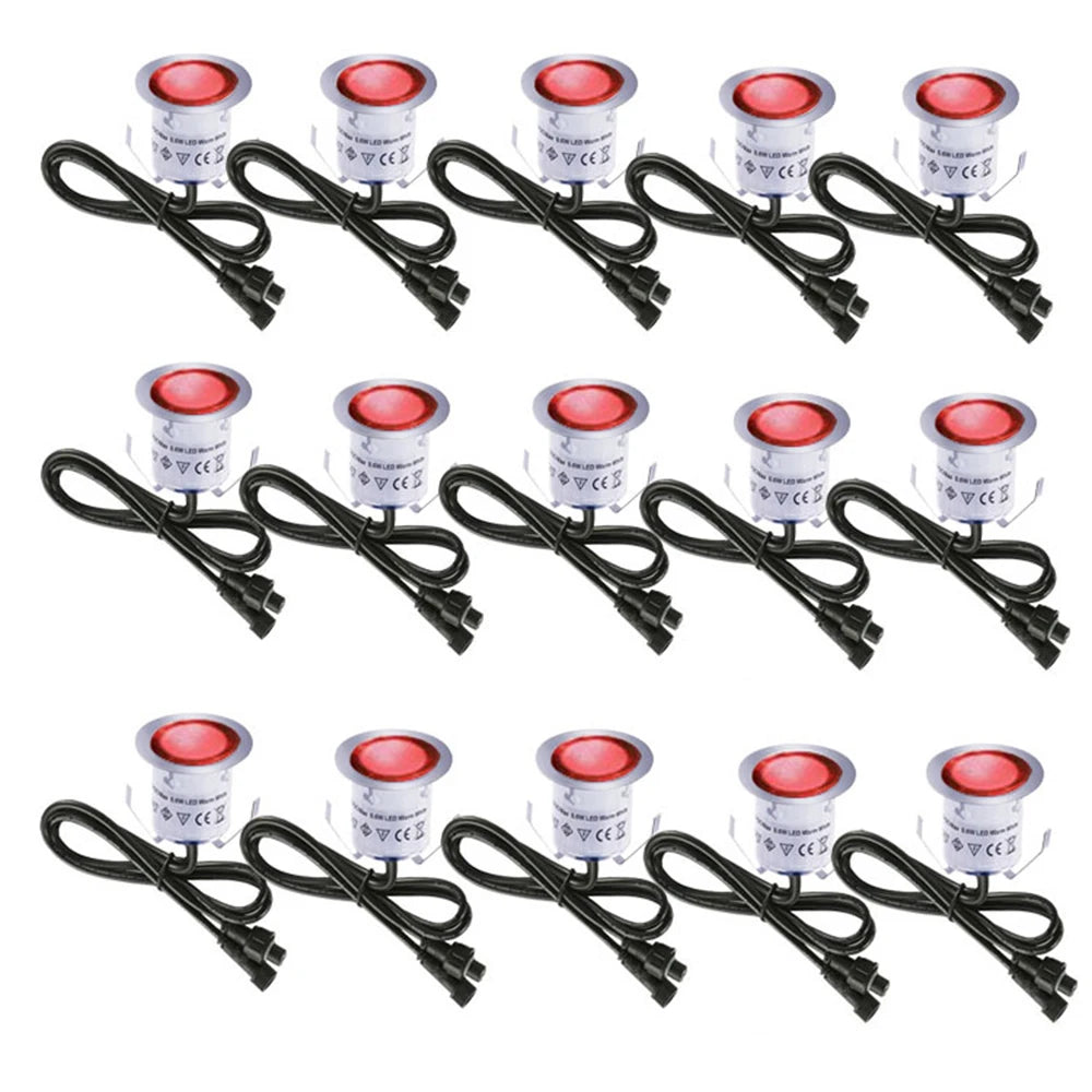 1pc RGB LED Deck Light AC 85-265V IP67 Waterproof Outdoor Underground Lamp Recessed Landscape Spotlight Garden Pathway Step Lamp