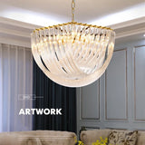 Nordic U -shaped Glass Tube Modern Chandeliers For Living Room  Restaurant Bedroom Bedside Ceiling Lamp Lustre Lamparas Fixtures