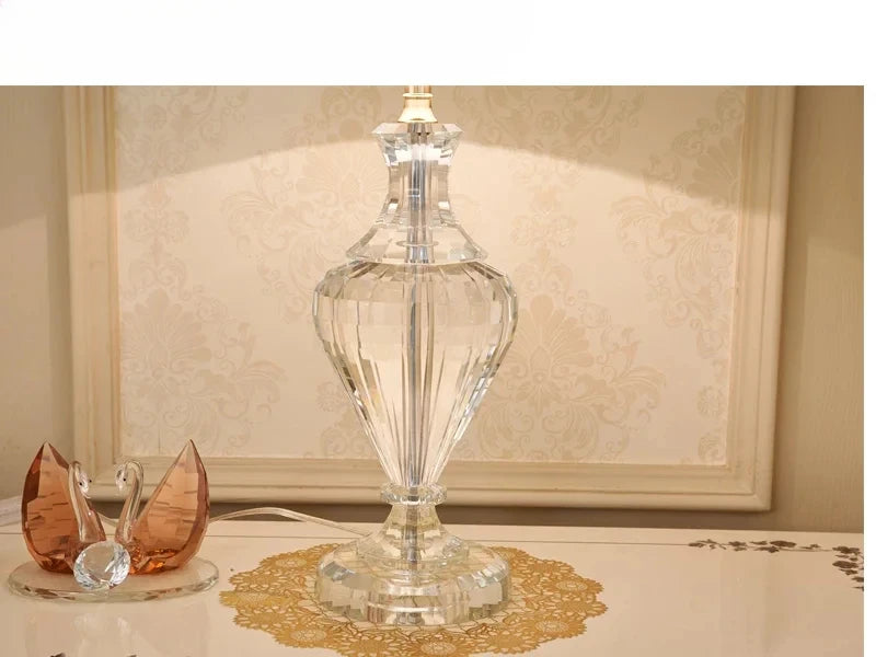 2025 Niche Light Luxury Crystal Table Lamp Villa Bedroom Bedside Modern Pleasure Simple Palace Bedside Lamp Home