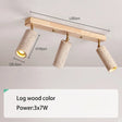 Led Spotlight 3 Heads Surface Mounted Ceiling Lamp Stone Wood Spot Light Long Wall Focus For Living Room Cloakroom Clothing Store