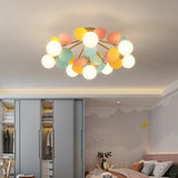 Nordic Kids Bedroom LED Chandelier Light Living Room Hanging Lamp Ceiling Mounted Light For Study Room Bar Aisle Home Decoration