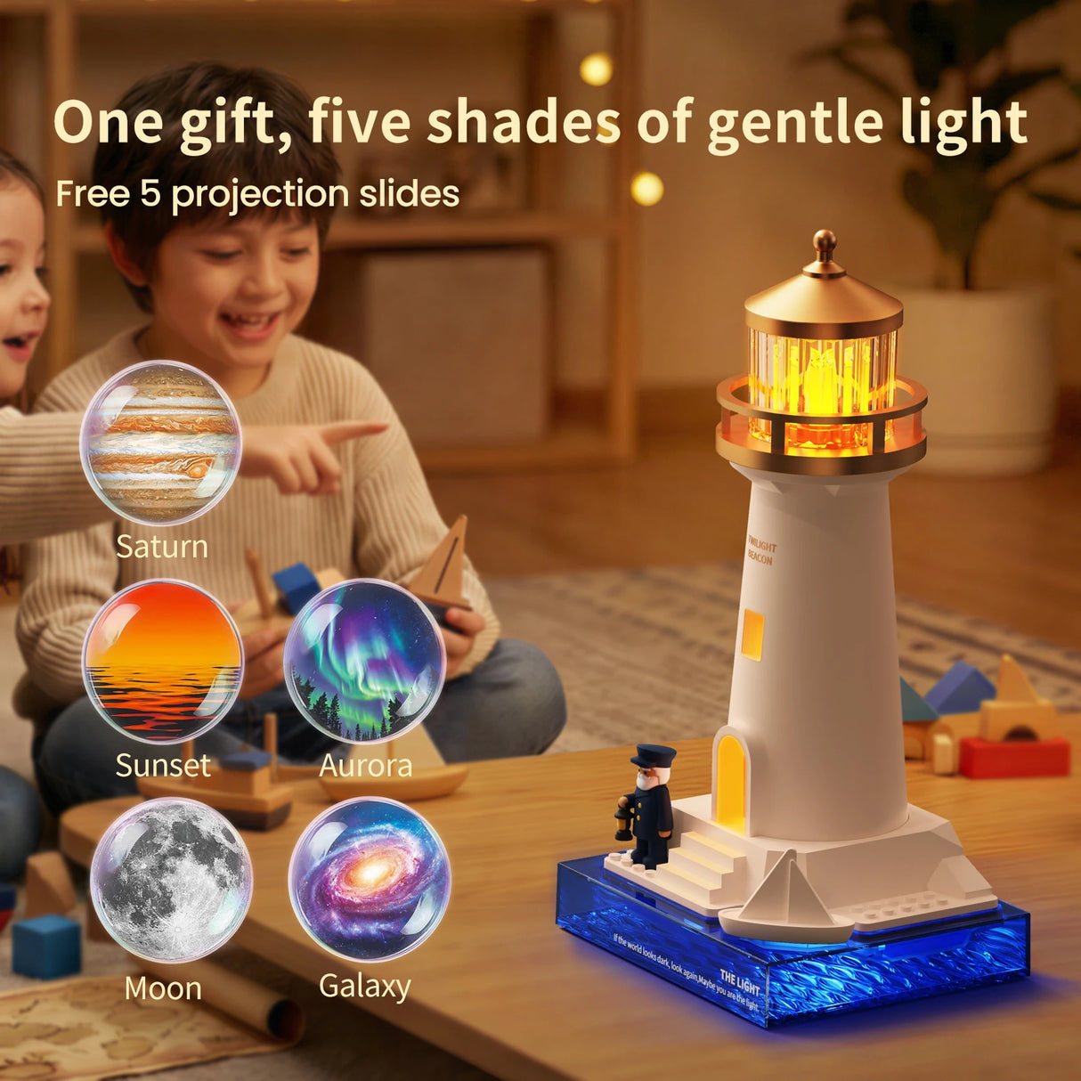 Twilight projection lighthouse, mood lamp, projection lamp, gift, couple gift, holiday gift