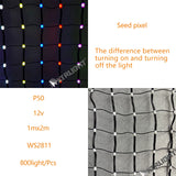 DC12V Addressable RGB LED Pebble Matrix Grid Screen (1m x 2m, 800 Pixels) - Flexible Intelligent Seed Light Display