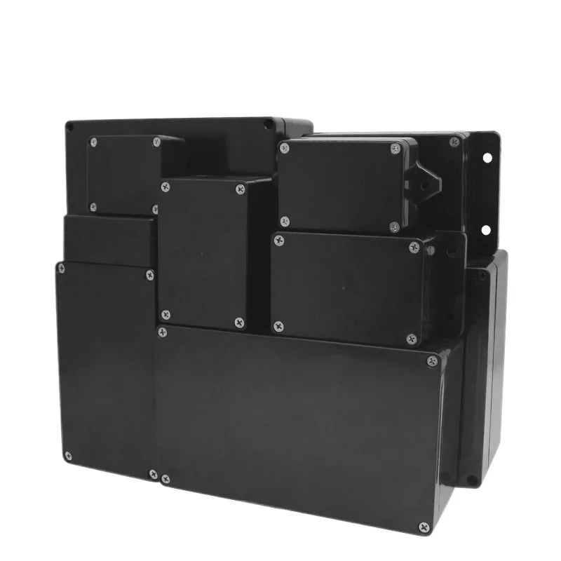 Outdoor Waterproof Plastic Junction Box (Black & White) - IP-Rated Plastic Enclosure & Electronics Project Instrument Shell Case