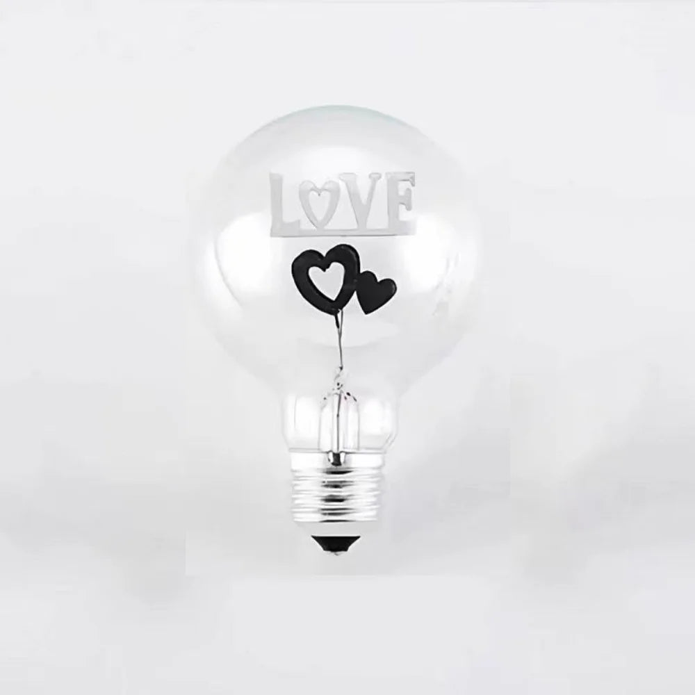 Energy Saving Rose Flame Light Bulb Sunflower Heart Art Light Bulb Atmosphere Love Creative Night Lamp Party