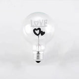Energy Saving Rose Flame Light Bulb Sunflower Heart Art Light Bulb Atmosphere Love Creative Night Lamp Party