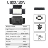 U800 LED Photo Studio Light For Tiktok Youbute Game Live Video Lighting 40W/50W Portable Video Recording Photography Panel Lamp