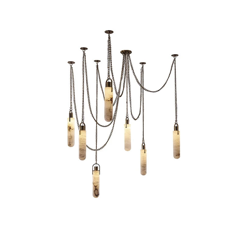 Marble Design Gold Chrome Dimmable LED Hanging Lamps 2026 Chandelier Suspension Luminaire Lampen For Dinning Room