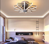 LED ceiling fan with Lights remote control home decor ventilator lamp Living room Bedrpoom DC ceiling fan lamp