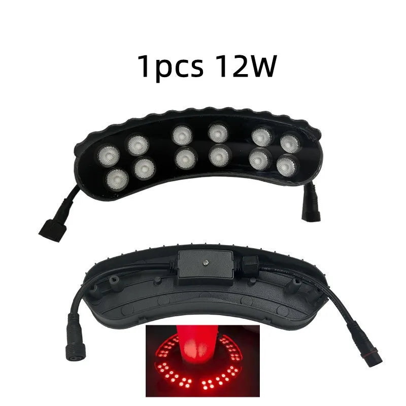 1pcs 12W IP65 Waterproof Ring Column Light Outdoor Garden Landscape LED Holding Tree Lamp Plug-in Ground Spotlight