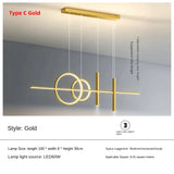 Minimalist Long Strip Pendant Lights Modern Dining Room LED Ceiling Chandelier Remote Control Bar Table Lustre Home Hanging Lamp