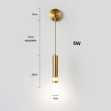 Nordic Luxury Wall Lamp with Reading Spotlight - Modern Linear LED Sconce