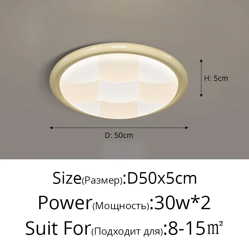 2025 Modern Led Living Room Ceiling Lamps Simple Cream Style Ceiling Lights Atmospheric Home Indoor Lighting Whole House Fixture