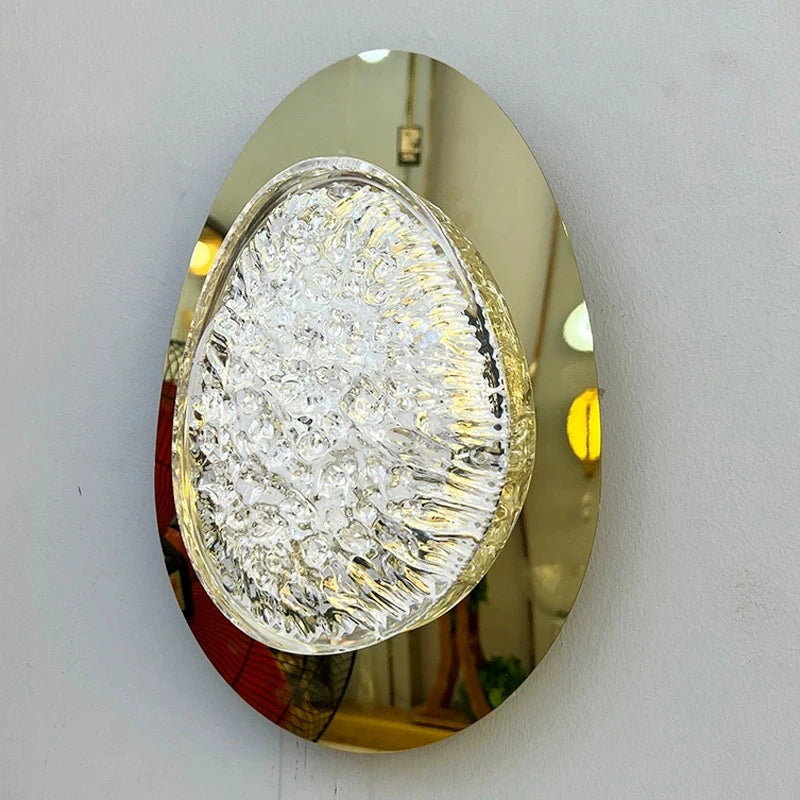 Modern Art Wall Lamp Stainless Steel Acrylic LED Wall Light for Bedside Living Room Corridor Lighting Fixture