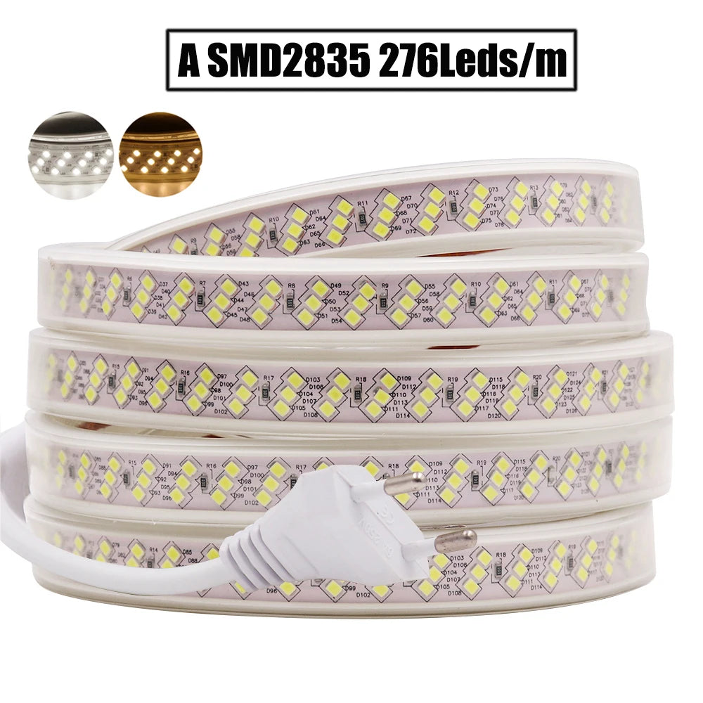 240Leds/m LED Strip SMD 5730 2835 5050 5630  220V 240V Waterproof LED Tape Rope Light RGB Warm White Home Decoration Lighting