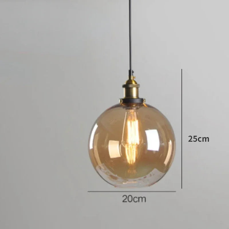 Clear Gray Amber Colour Vintage Pendant Lights Dining Glass Hanging Lamp Russia Loft Luminaire Modern Bedroom Light Fixture