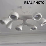 Loft Irregular E27 Pendant Lights For Living Room Lustre White Hanging Lamp Foyer Suspend Lamp Fixture Nordic Dining Room light