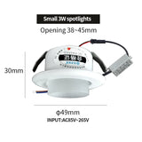 Recessed mini Spotlight 1w 3w LED ceiling light 110 volt 220V embedded decorative small downlight with driver set