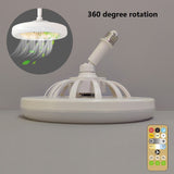 E27 LED Ceiling Fan Lamp 3-Gear Speed Cooling Fan Remote Control Fan Light Dimmable Ceiling Light Electric Fan Ventilator Lamp