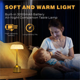 3000mah Retro Bar Table Lamp Restaurant Decoration Lamp LED Rechargeable Desk Light Touch Dimming Night Light Bedroom Lamp