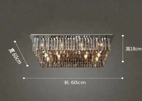 New Luminaires Modern Light Luxury Crystal Light Ceiling Living Room Atmosphere Simple Bedroom Restaurant Circular Fashion