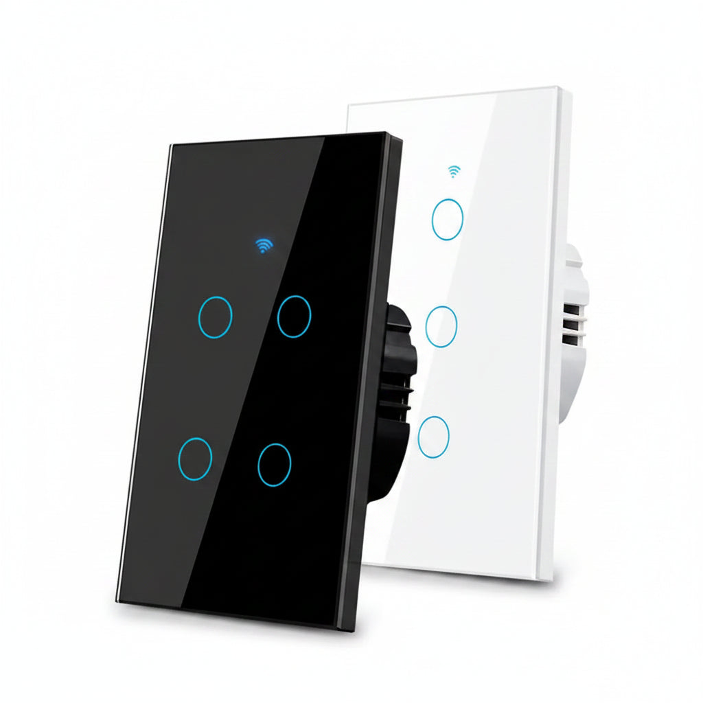 WiFi Smart Touch Light Switch (No Neutral Required) - RF433 Remote Wall Switch