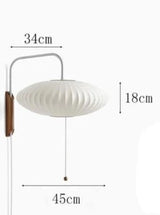 Nelson Wall lamp modern japanese wall lamp For Living Room Bedroom Home Bedside office Hotel Silk Cloth Lamp