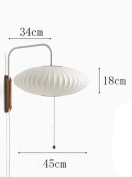 Nelson Wall lamp modern japanese wall lamp For Living Room Bedroom Home Bedside office Hotel Silk Cloth Lamp