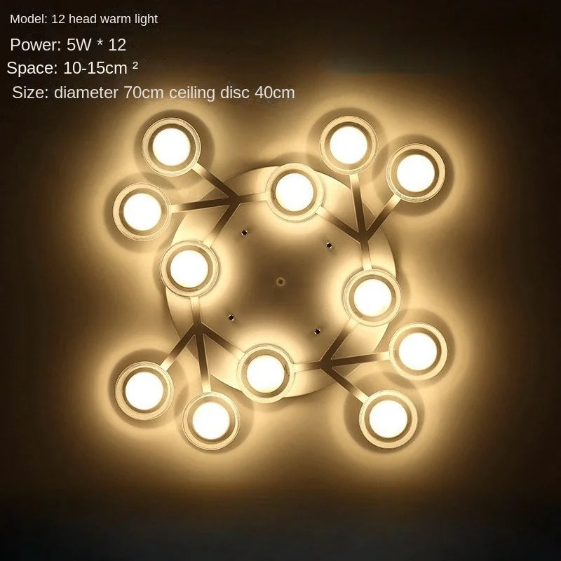 Nordic Living Room Ceiling Lights Post-modern Minimalist Bedroom And Study Lights Artistic Creativity Led Plum Blossom Lights