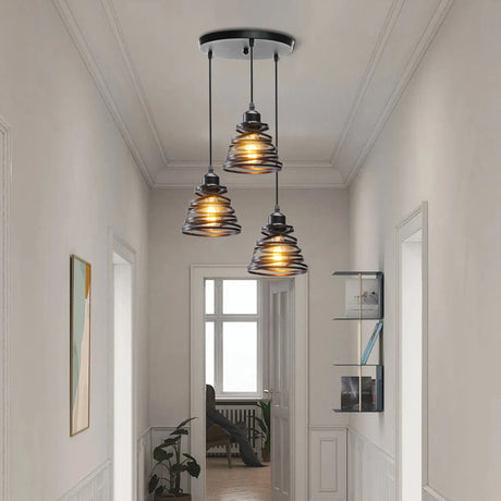 Vintage Pendant Lamp Iron Frame Ceiling Lighting Paint Restaurant Teahouse Chandelier Indoor Wrought Metal Modern Pendant Lights