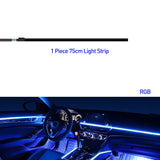 Car's atmosphere with 18 acrylic strips in 64 Colors , controlled by a Bluetooth app.