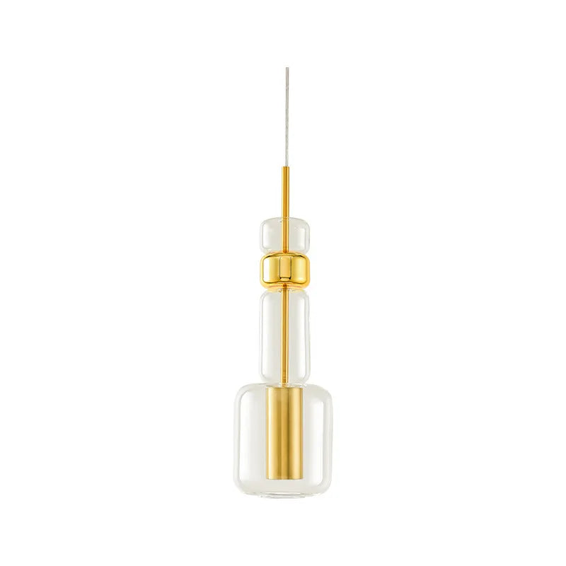 Modern Clear Glass Pendant Lamp Gold Black Metal Hanging Light Fixtures Drop Shipping For Dining Room Kitchen Bar Shop Bedside