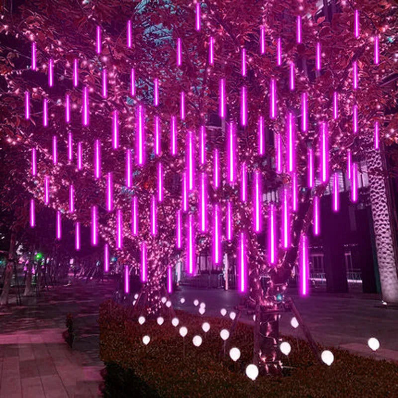 Meteor Shower Rain LED Fairy String Lights Festoon Street Garland Christmas Decorations for Home Outdoor Wedding New Year Decors