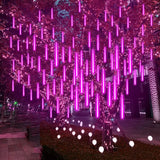 Meteor Shower Rain LED Fairy String Lights Festoon Street Garland Christmas Decorations for Home Outdoor Wedding New Year Decors