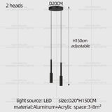 Cylindrical Pendant Light Long Line Attic Chandelier - Modern LED Villa Spotlight