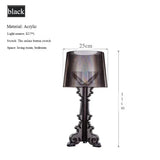 Transparent White Baroque Ghost Table Lamp Bedroom Bedside Simple Modern Creative Personality Indoor decorative desk lamp