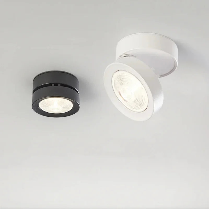 Ultra thin Surface Mounted Rotating Anti Glare Dimmable LED Downlight AC85-290V Ceiling Spotlight Lamp Indoor Lighting
