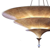 Southeast Asian Thai Umbrella Pendant Light Wabi Sabi Style for Restaurant Hotel Exhibition Hall Decorative Lighting Fixtures