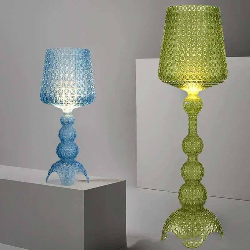 Italy Goblet Acrylic Hollow Indoor Floor Lamp, High-end Living Room Bedroom Exhibition Hall,LED Atmospheric Desk Lamp Home Decor