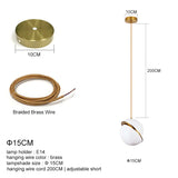 Nordic LED Pendant Lights Dining Table Decors Bedroom Restaurant Chandelier Fixtures Golden Hanging Lamp Ball Lampshade