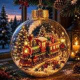 Glowing Lighted Christmas Ball Ornament Glass Hanging Pendant for Christmas Tree Holiday Home Party Decoration Christmas Party