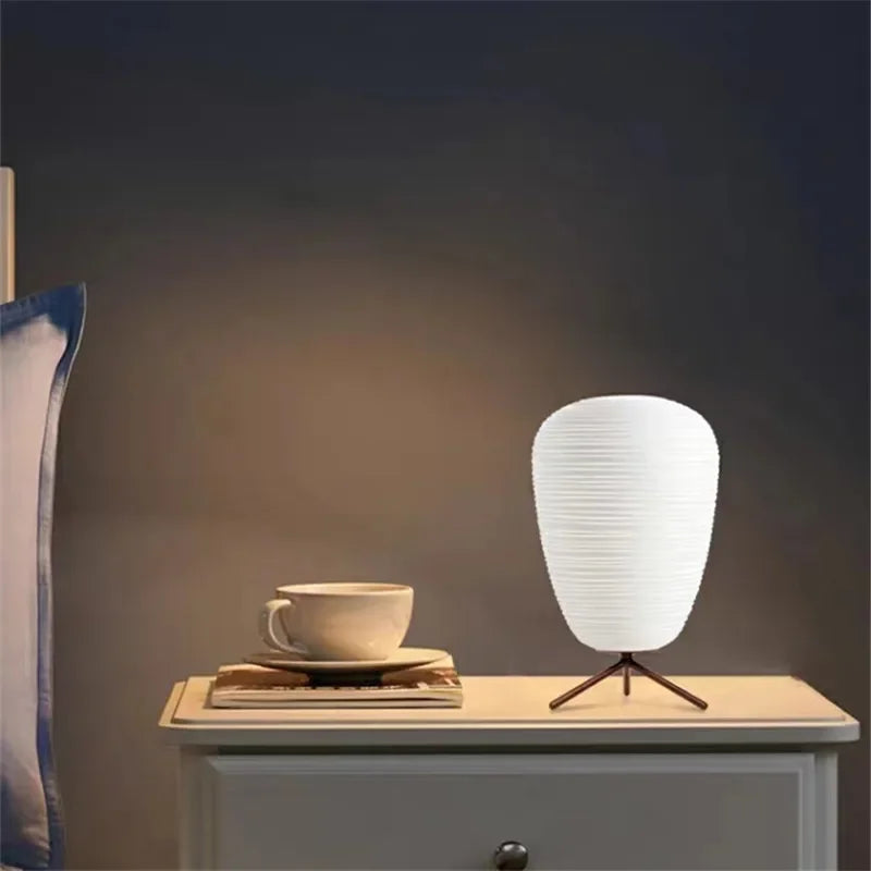 Italy Tripod Table Lamp Glass Desk Light for Bedroom Bedside